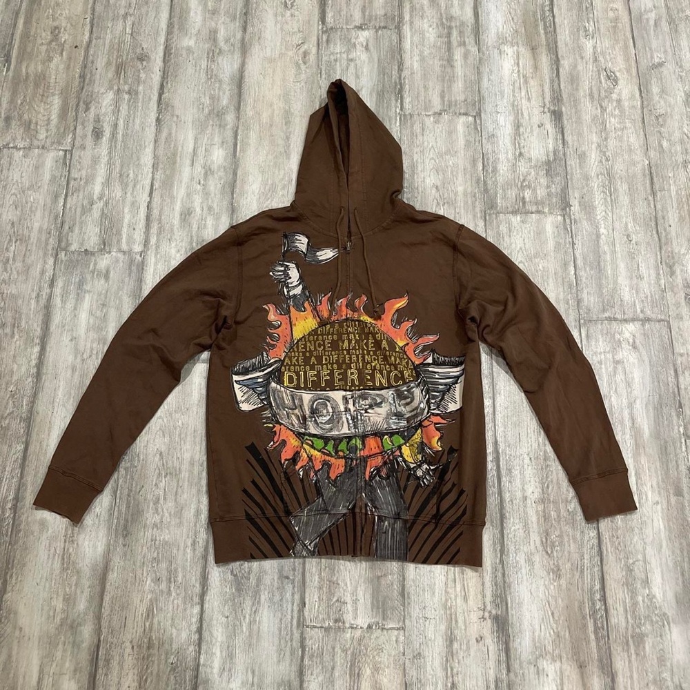 Humanity cyber y2k zip up hoodie